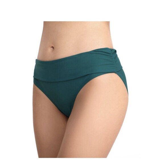 Women’s Plus Size XXL High Waisted Swimsuit Bottoms Green NWT - Picture 1 of 7
